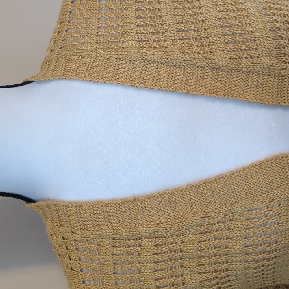 Marled Reunited Clothing Acrylic Longline Open Cardigan Sweater MEDIUM Yellow - Picture 3 of 15